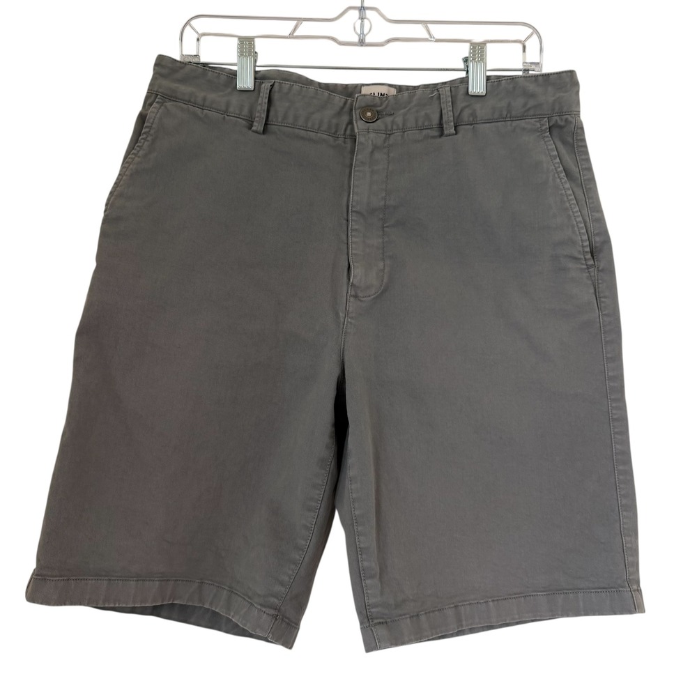 Flint and Tinder Charcoal Gray Chino Shorts Mens‎ Sz 33 Flat Front Huckberry - Picture 4 of 14
